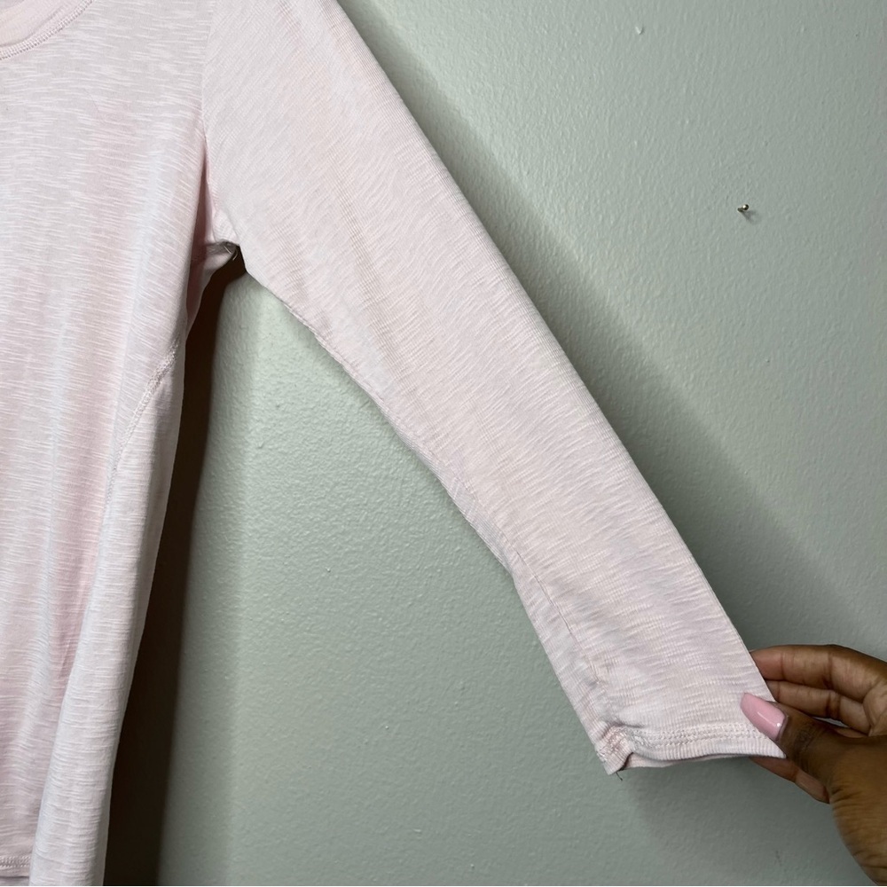 J. Jill Women Top Small‎ Petite Pink Pima Cotton Scoop Neck Elliptical Tee - Picture 3 of 7